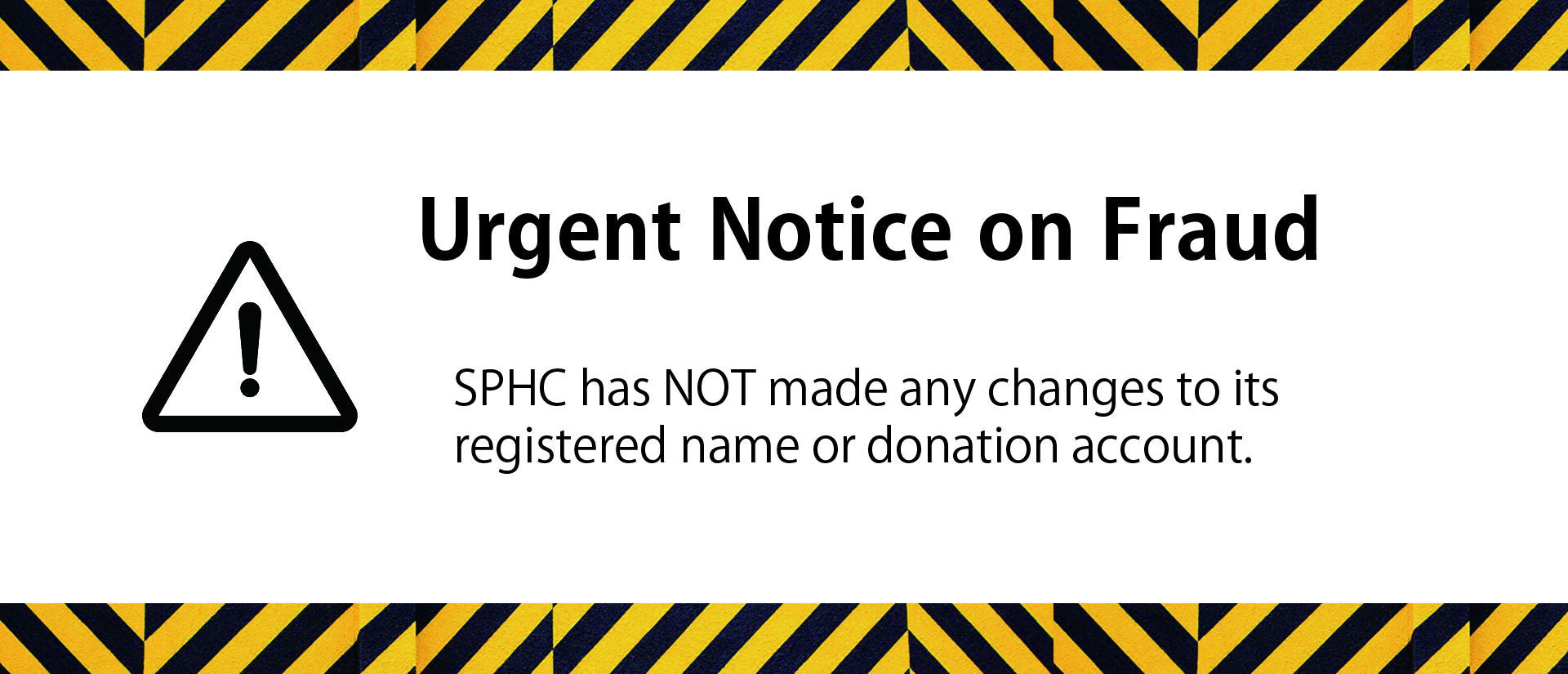 Urgent Notice on Fraud